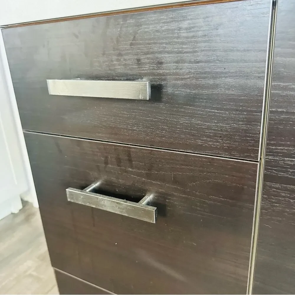 6 Brushed Silver Stainless Steel Cabinet Drawer Pulls Handles Oversize Hardware